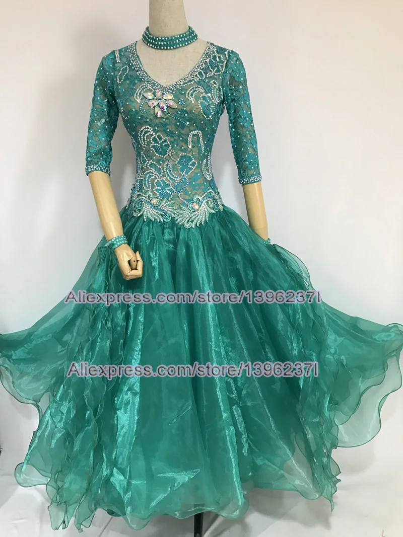 Lady's Standard Ballroom Dance Skirt New Design High Quality Green Waltz Ballroom Competition Dance Dresses Women
Lady's Standard Ballroom Dance Skirt New Design High Quality Green Waltz Ballroom Competition Dance Dresses Women
