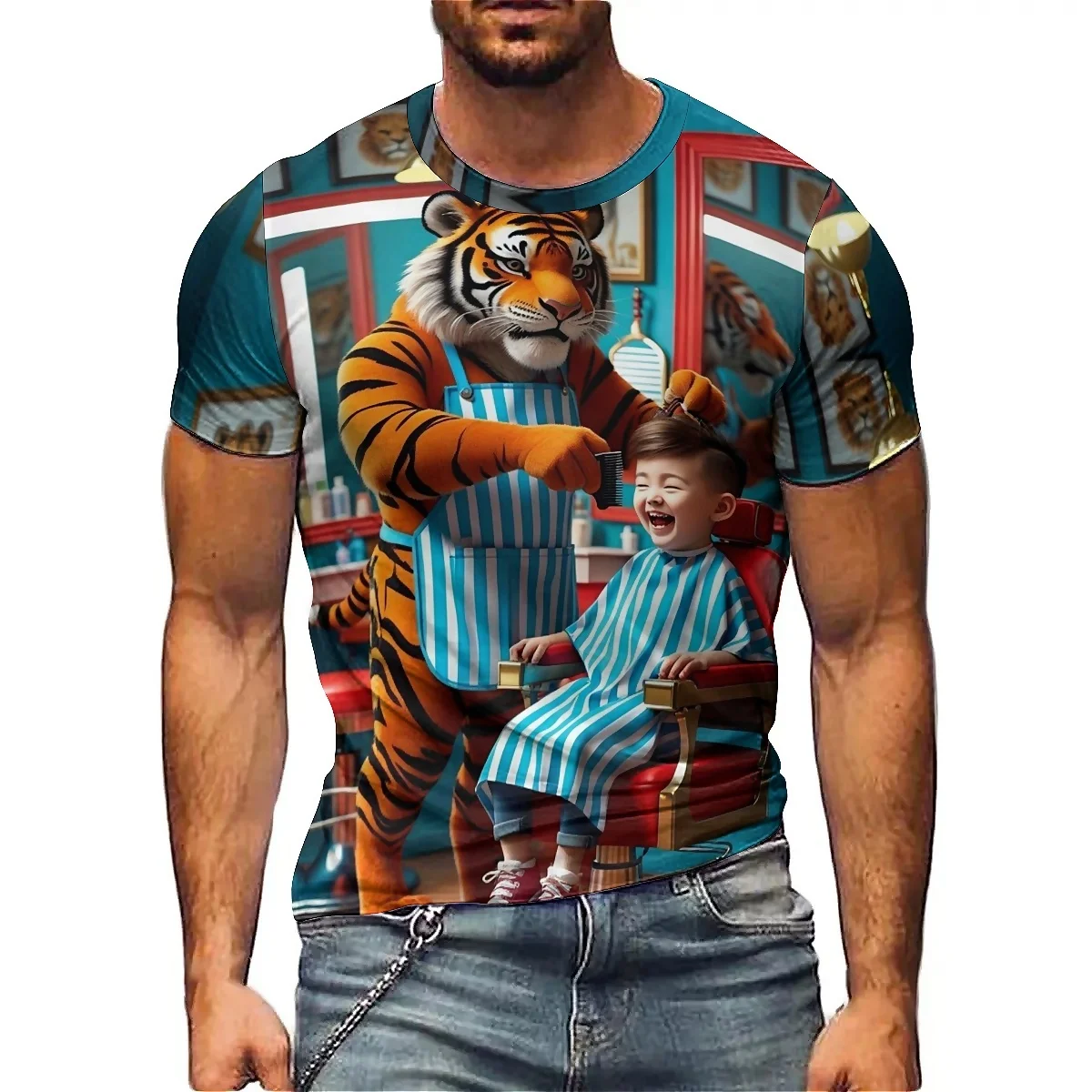 2027 New Rainbow Print Men's 3D Printed Short-Sleeve T-Shirt - 3D Shirt-Style Crew Neck Smooth Top
2027 New Rainbow Print Men's 3D Printed Short-Sleeve T-Shirt - 3D Shirt-Style Crew Neck Smooth Top