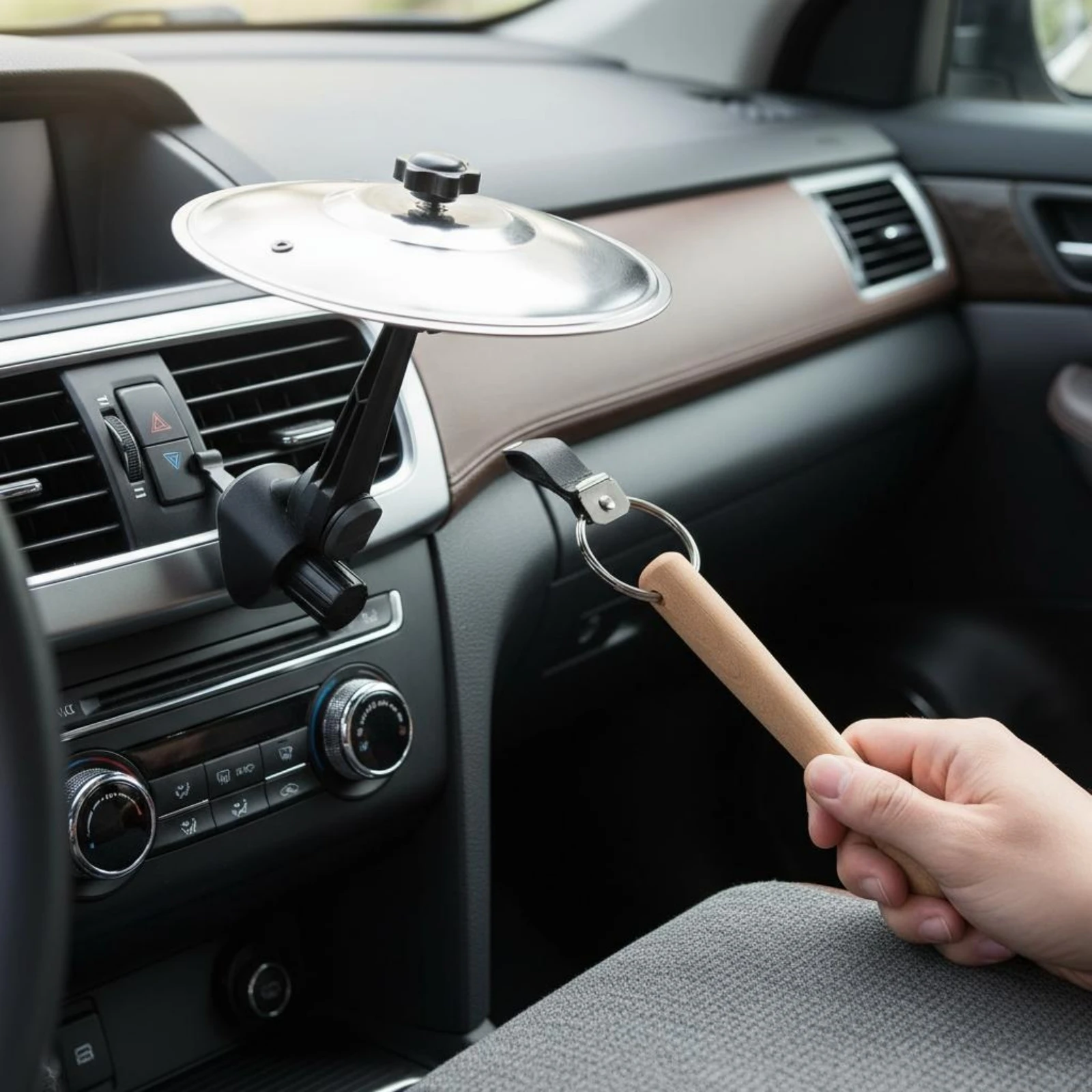 Car Air Vent Cymbal Adjustable Vent-Mounted Cymbal Drum Dashboard Decoration Wooden Stick Vehicle Accessory Screw Knob
Car Air Vent Cymbal Adjustable Vent-Mounted Cymbal Drum Dashboard Decoration Wooden Stick Vehicle Accessory Screw Knob
