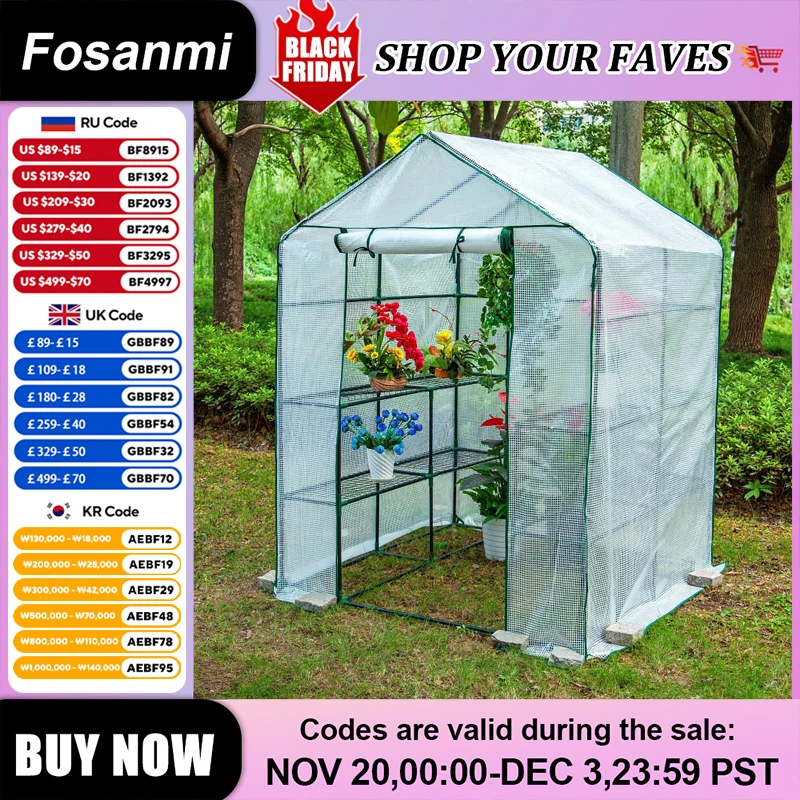 Large Walk-in Greenhouse Wintering Plant Protection Cover Outdoor Indoor Garden Flowe Potted Frost Rain Protection Grow Tent
Large Walk-in Greenhouse Wintering Plant Protection Cover Outdoor Indoor Garden Flowe Potted Frost Rain Protection Grow Tent