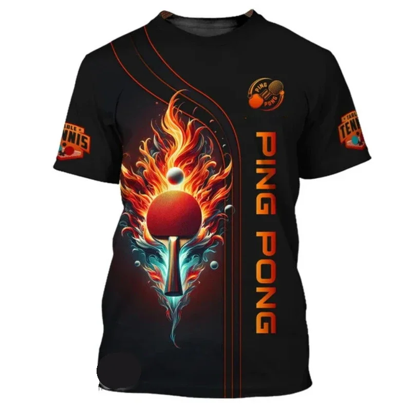 Table Tennis Train Uniform T-shirt Men Women Funny 3D Print Short Sleeve T Shirts Ping-pong Hobby Sport Round Neck Tee Clothing 
Table Tennis Train Uniform T-shirt Men Women Funny 3D Print Short Sleeve T Shirts Ping-pong Hobby Sport Round Neck Tee Clothing