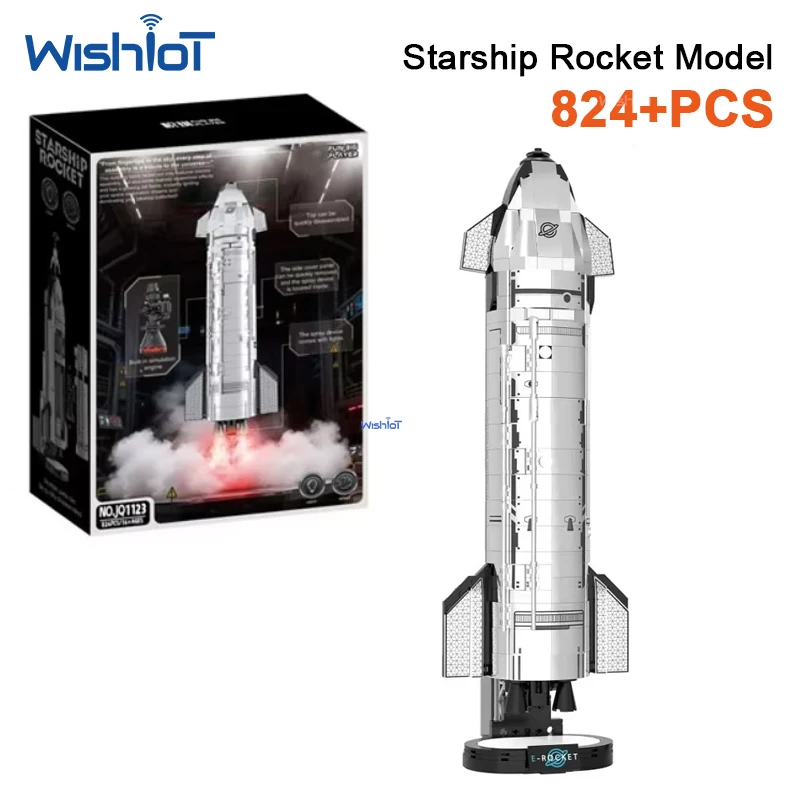 JQ1123 824PCS Space Rocket Starship Building Blocks With Light Smoke Effect Aerospace Model Bricks DIY Collection Toys Kids
JQ1123 824PCS Space Rocket Starship Building Blocks With Light Smoke Effect Aerospace Model Bricks DIY Collection Toys Kids