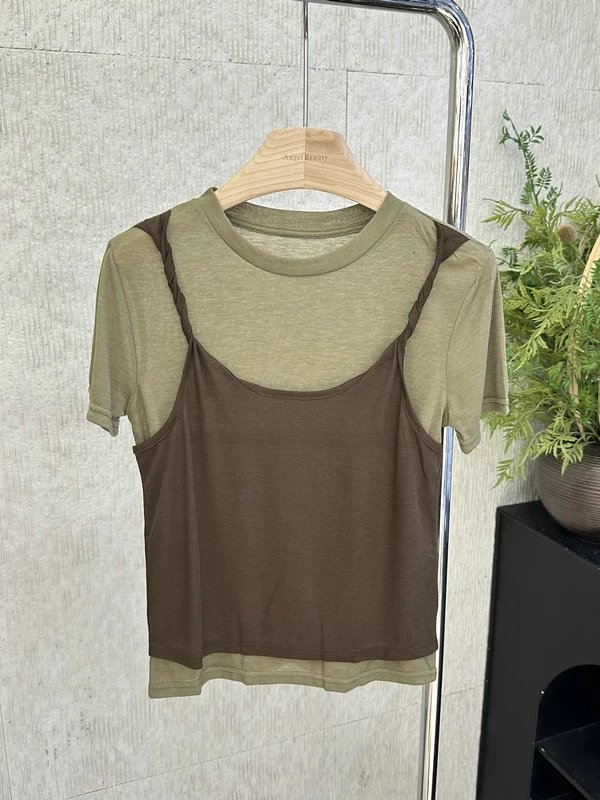 Korean Style Slim Fit T-Shirt Women's Fashion New Arrival Summer 2026 Patchwork Knot Color Block Short Sleeve round Neck Top
Korean Style Slim Fit T-Shirt Women's Fashion New Arrival Summer 2026 Patchwork Knot Color Block Short Sleeve round Neck Top