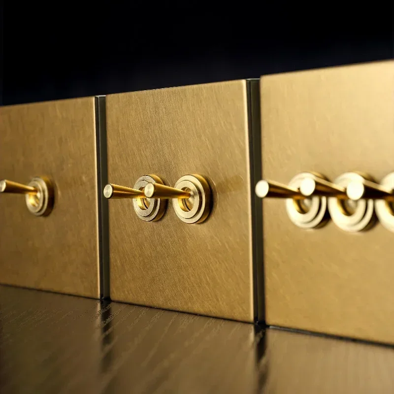 Home Improvement Wall Light Toggle Switch Vintage Brass Lever Stainless Steel Champagne Gold 86 Concealed Metal Switch Panel
Home Improvement Wall Light Toggle Switch Vintage Brass Lever Stainless Steel Champagne Gold 86 Concealed Metal Switch Panel