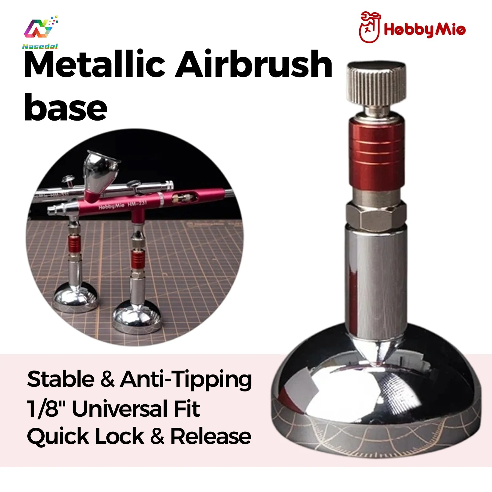 HOBBY MIO All Metal Airbrush Holder 1/8 Inch Standard Connector Self Lock for Gundam Scale Model Painting Spray Accessories
HOBBY MIO All Metal Airbrush Holder 1/8 Inch Standard Connector Self Lock for Gundam Scale Model Painting Spray Accessories