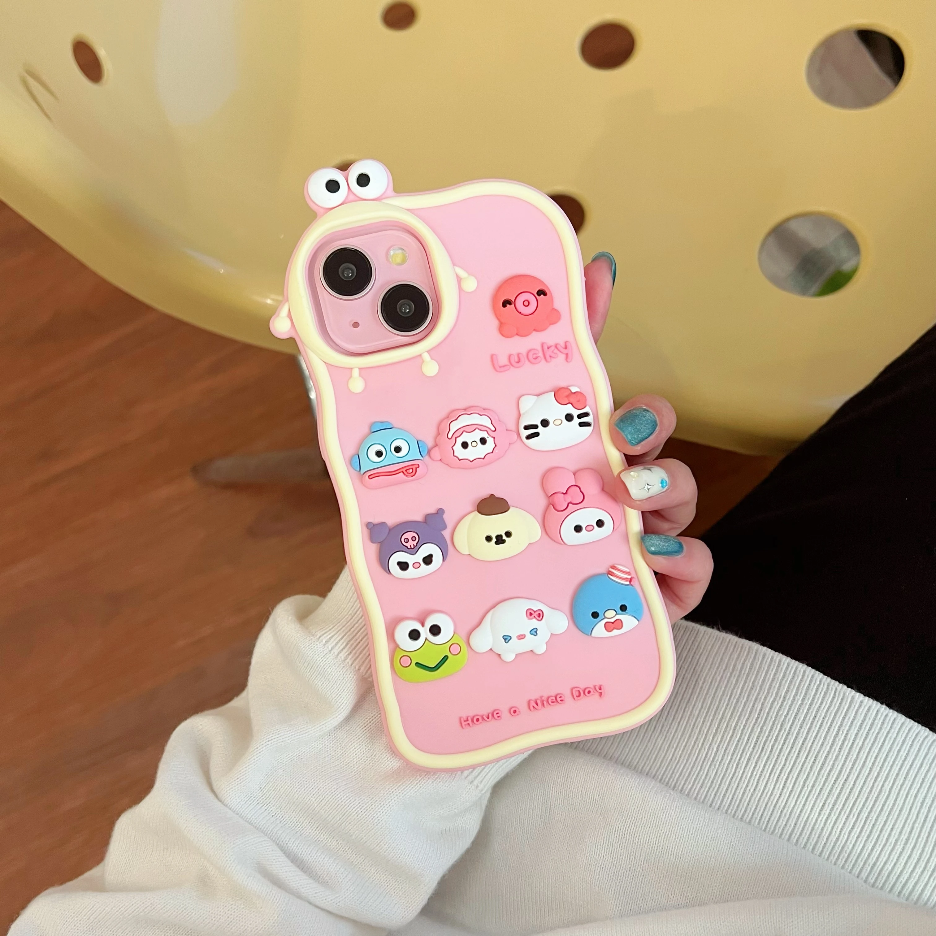Cartoon Double Star Soft Silicone Cover Suitable for iPhone 15 Pro 14 13 Pro Max 12 Sanrio Cute 3D Cartoon Shockproof Case
Cartoon Double Star Soft Silicone Cover Suitable for iPhone 15 Pro 14 13 Pro Max 12 Sanrio Cute 3D Cartoon Shockproof Case