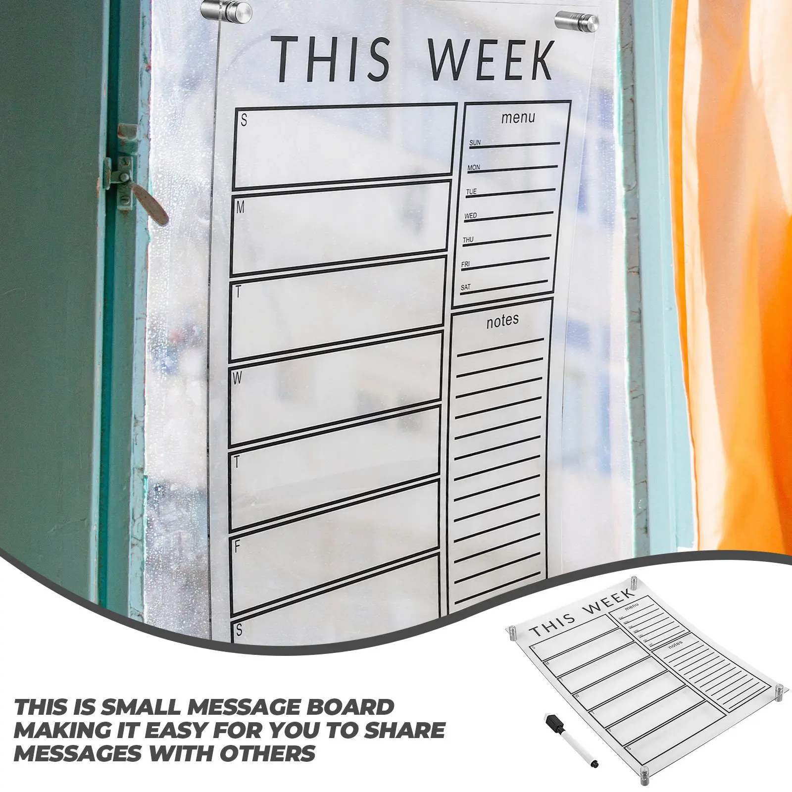 1Set Clear Acrylic Weekly Planning Board Erasable Message Board for Home Office School Desktop Decoration Memo Display
1Set Clear Acrylic Weekly Planning Board Erasable Message Board for Home Office School Desktop Decoration Memo Display