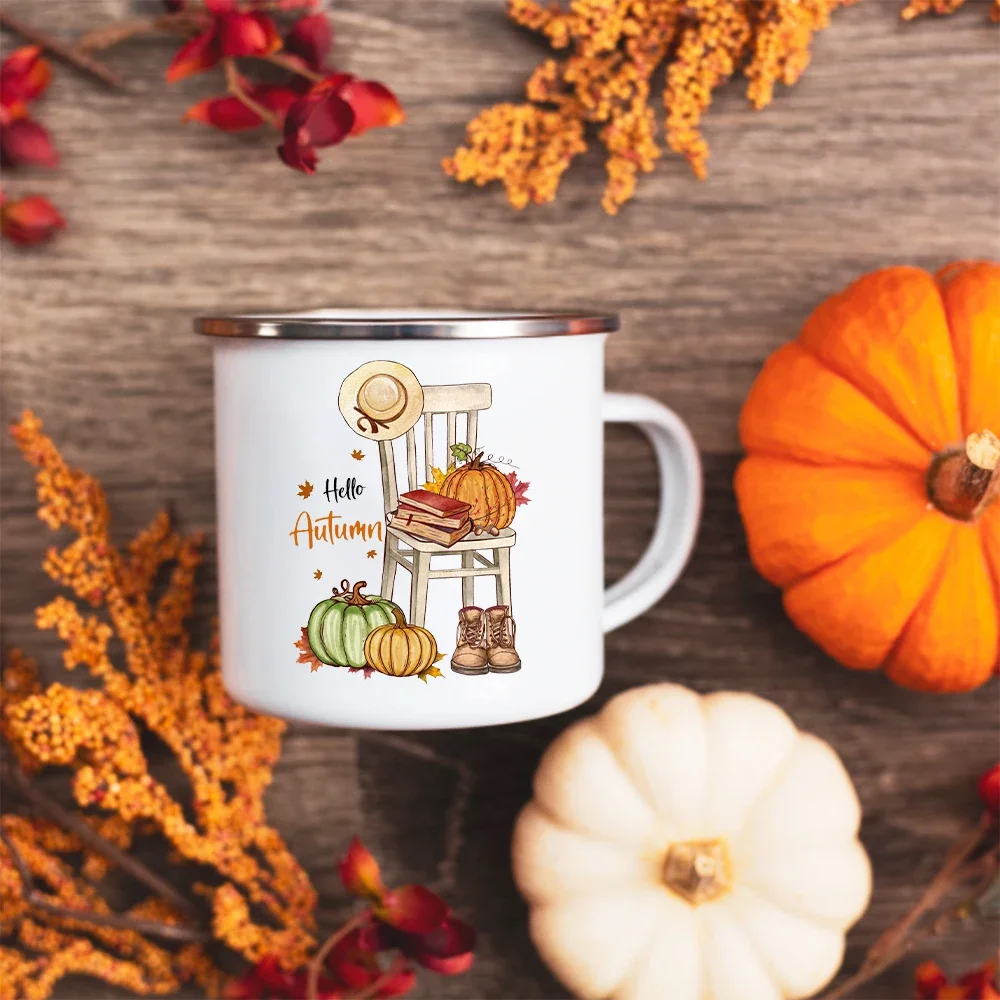 Thanksgiving Enamel Mugs Hello Autumn Print Coffee Cups Thanksgiving Fall Holiday Gift Cup Drink Juice Tea Mug Drinkware Mug
Thanksgiving Enamel Mugs Hello Autumn Print Coffee Cups Thanksgiving Fall Holiday Gift Cup Drink Juice Tea Mug Drinkware Mug
