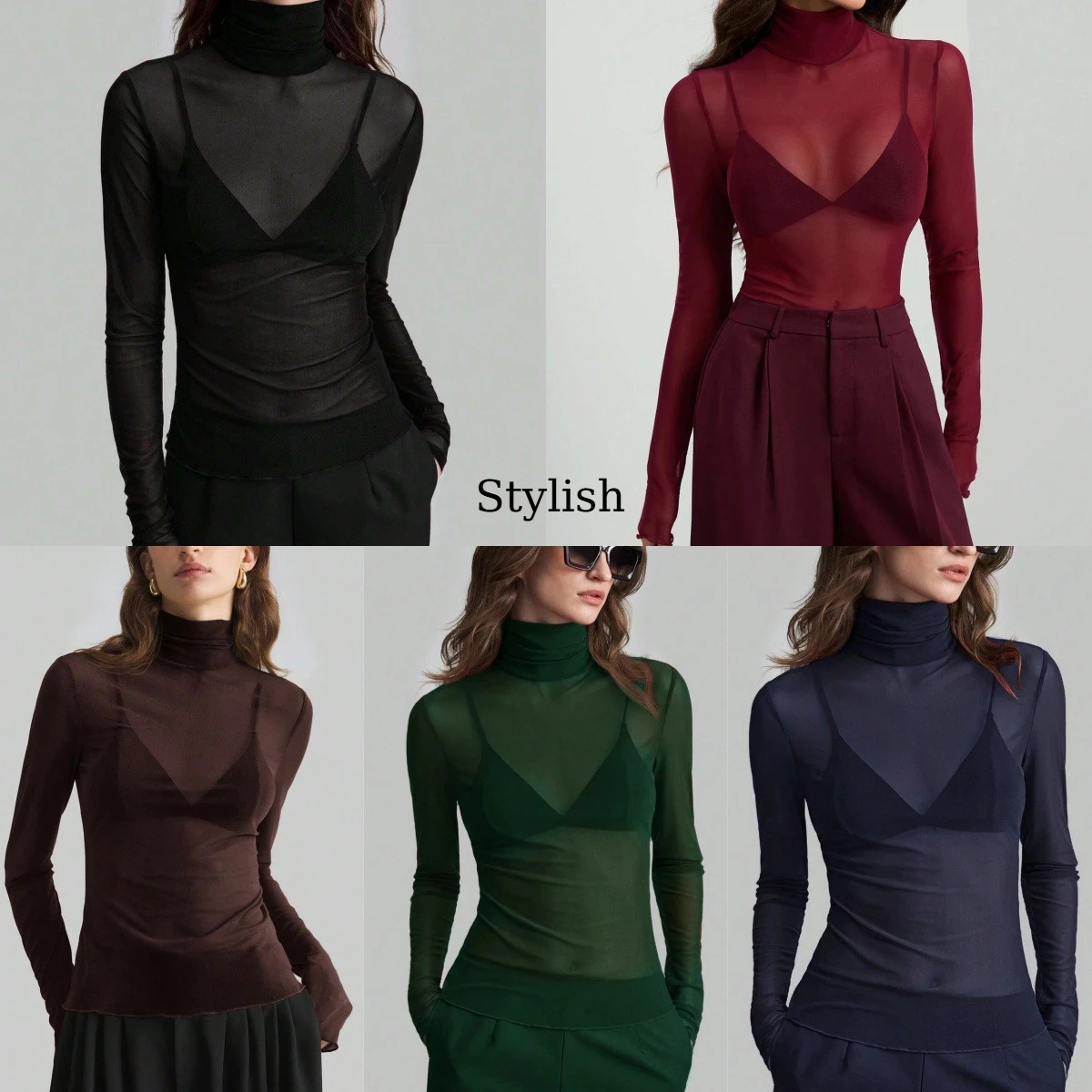 Женский приталенный сетчатый топ 2025 AW с воротником-стойкой, однотонная, с длинным рукавом, утягивающая элегантная офисная модная блузка, размер S-XXL
Женский приталенный сетчатый топ 2025 AW с воротником-стойкой, однотонная, с длинным рукавом, утягивающая элегантная офисная модная блузка, размер S-XXL