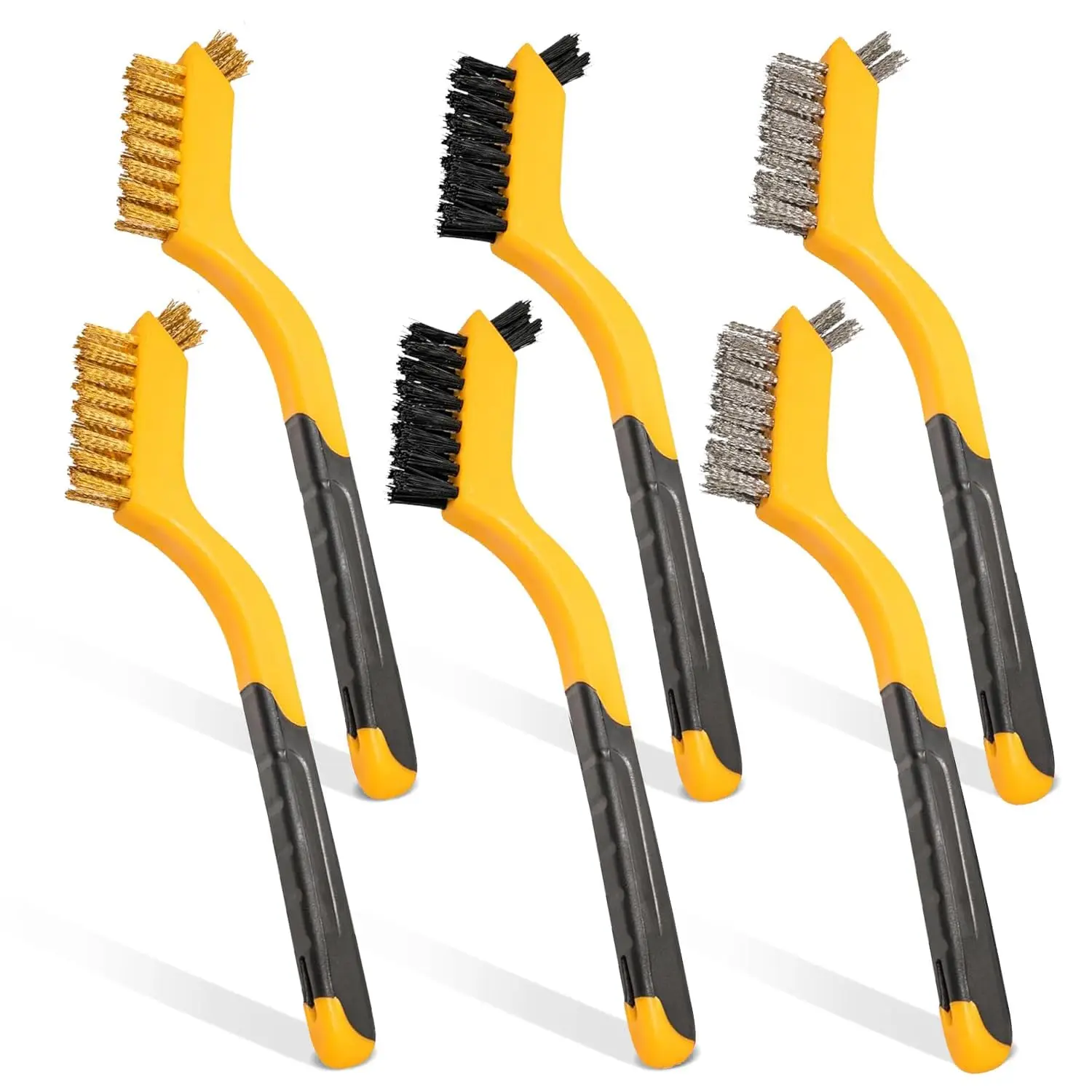 6-Piece Wire Brush Set: Brass, Stainless Steel & Nylon for Rust, Paint & Detail Cleaning
6-Piece Wire Brush Set: Brass, Stainless Steel & Nylon for Rust, Paint & Detail Cleaning