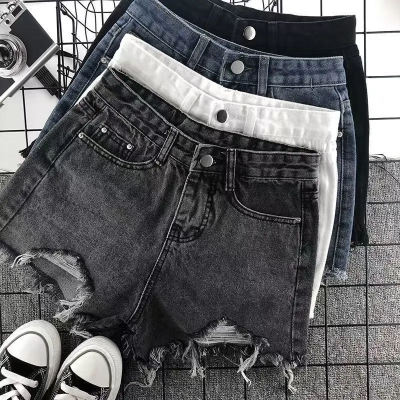 Ripped Denim Shorts Women Summer Hot Pants High Waist Stretchy Hole Tassels Sexy Wide Leg Shorts
Ripped Denim Shorts Women Summer Hot Pants High Waist Stretchy Hole Tassels Sexy Wide Leg Shorts