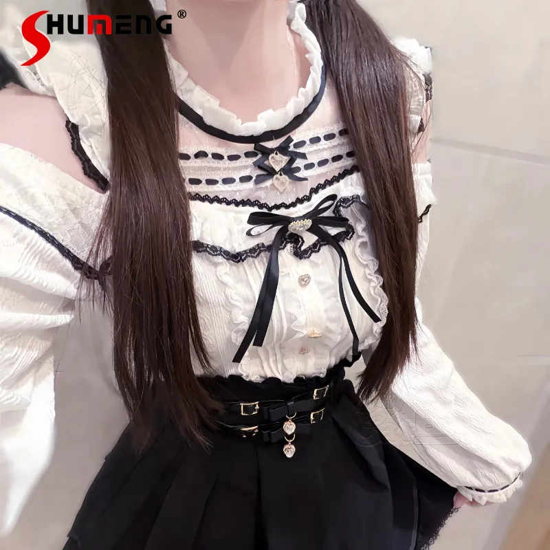 Sweet Cute Mine Series Liz Blouse Y2k Hollow Out Flutter Sleeves Off Shoulder Shirt Japanese Lolita Fly Sleeve Maid Style Blusas
Sweet Cute Mine Series Liz Blouse Y2k Hollow Out Flutter Sleeves Off Shoulder Shirt Japanese Lolita Fly Sleeve Maid Style Blusas