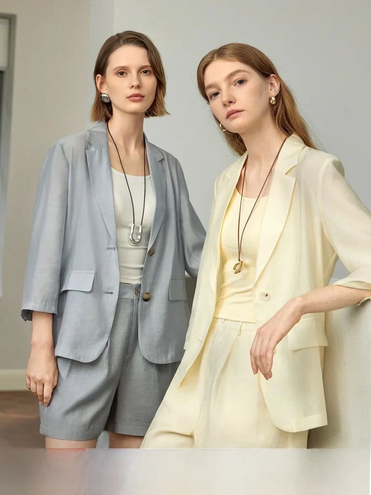 Loose Fit Double Pleat Suit Set Pumpkin Valley Ice Oxygen Series 2026 New Style Casual Summer Fashion Women's Clothing
Loose Fit Double Pleat Suit Set Pumpkin Valley Ice Oxygen Series 2026 New Style Casual Summer Fashion Women's Clothing