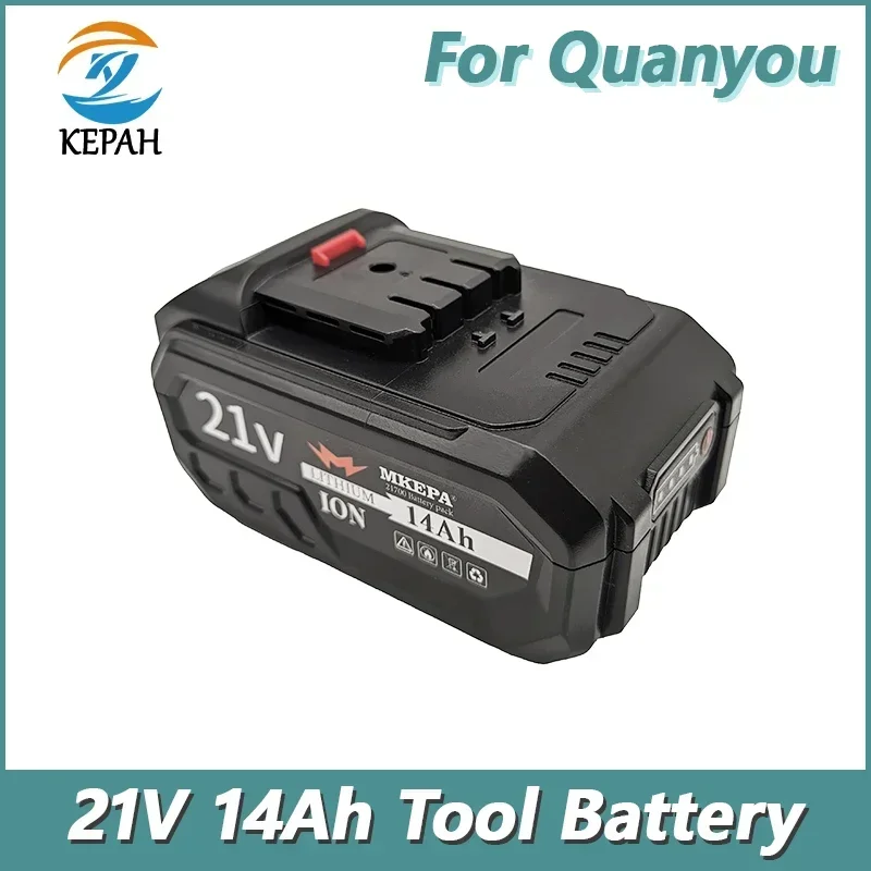Suitable for QUANYOU electric tool battery 21V 14Ah lithium-ion battery for electric screwdriver and drill battery replacement
Suitable for QUANYOU electric tool battery 21V 14Ah lithium-ion battery for electric screwdriver and drill battery replacement