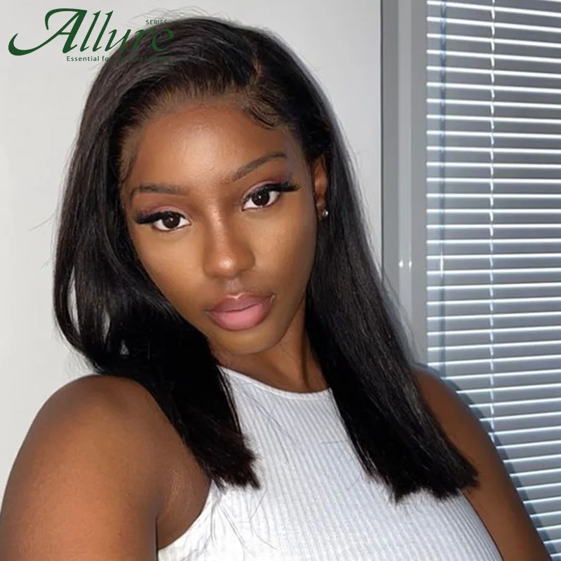 Blunt Cut Straight Side Part Bob Human Hair Wigs Short Women Part Lace Wig 12 Inches Natural Black 99J Brazilian Hair Wig Allure
Blunt Cut Straight Side Part Bob Human Hair Wigs Short Women Part Lace Wig 12 Inches Natural Black 99J Brazilian Hair Wig Allure