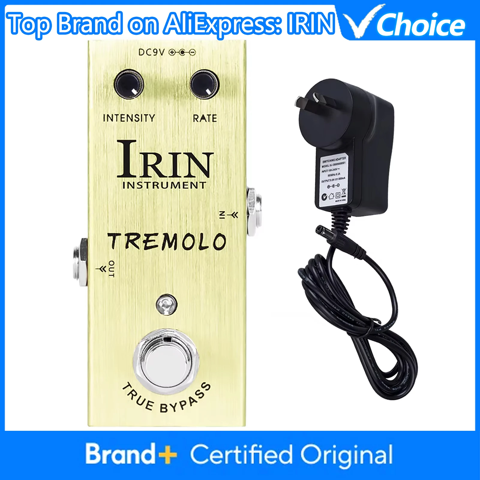 IRIN AN-07 Effector Tremolo Classic Photoelectric Tube Circuitry Amplifier Tremolo Effect Pedal for Electric Guitar True Bypass
IRIN AN-07 Effector Tremolo Classic Photoelectric Tube Circuitry Amplifier Tremolo Effect Pedal for Electric Guitar True Bypass