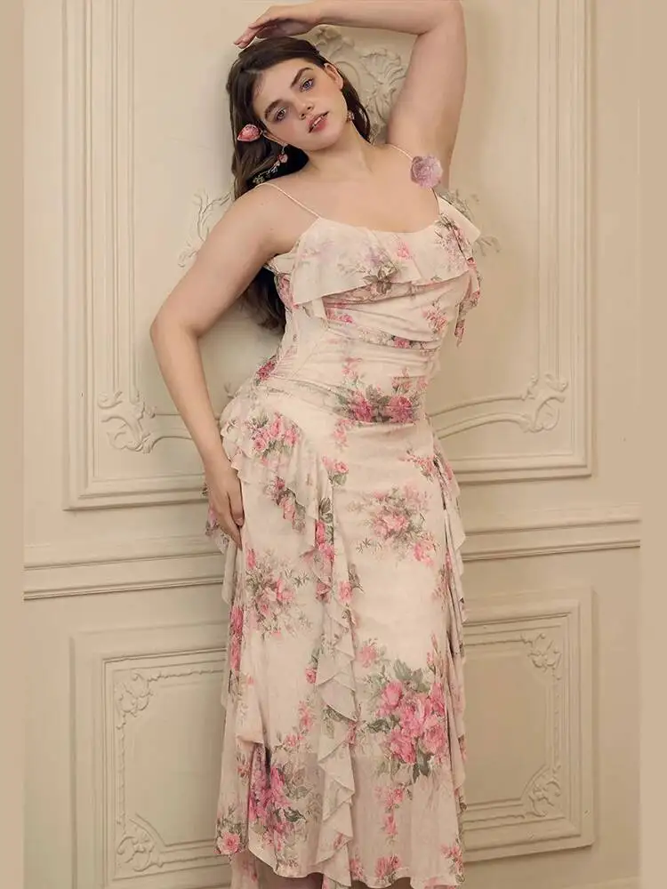 Elegant Floral Print Sleeveless Sweet Strap Long Women Dress Holiday Evening Beach Party Birthday Sexy Ruffles Dresses
Elegant Floral Print Sleeveless Sweet Strap Long Women Dress Holiday Evening Beach Party Birthday Sexy Ruffles Dresses