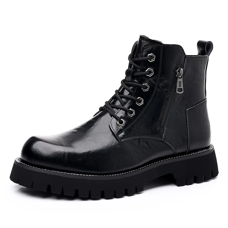 Autumn Winter British-style Chelsea Boots for Men New Designer Cow Leather Platform Shoes Male Fashion Casual Lace Work Boot Man
Autumn Winter British-style Chelsea Boots for Men New Designer Cow Leather Platform Shoes Male Fashion Casual Lace Work Boot Man