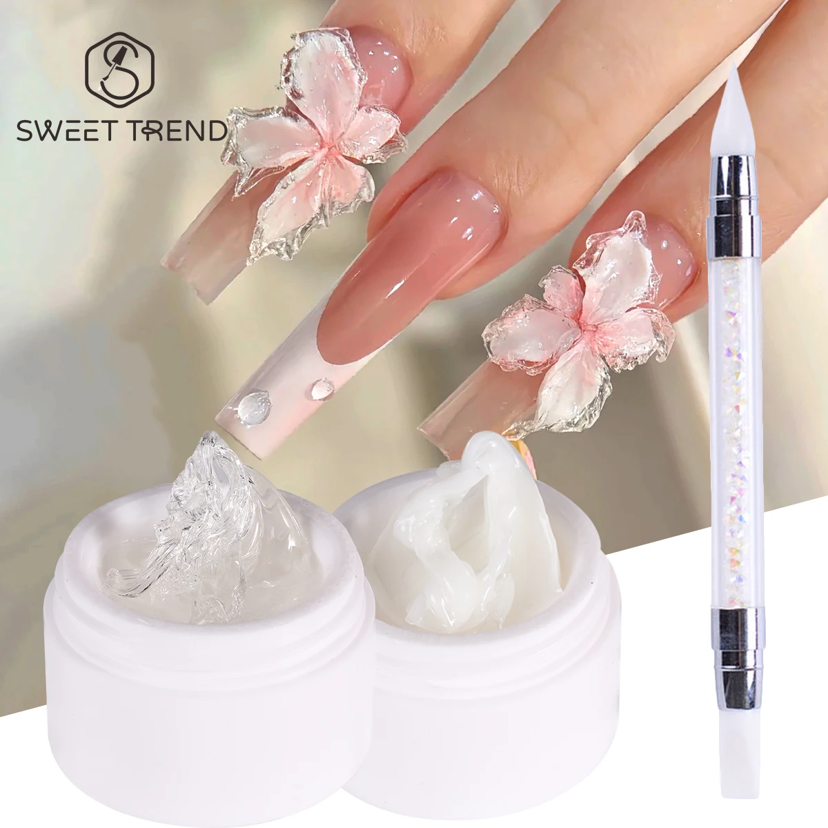 15ml Non Stick Hand Nail Extension Gel With Silicone Sculpting Pen Clear Pink Modeling Solid Carving Flower Gel Manicure Tools
15ml Non Stick Hand Nail Extension Gel With Silicone Sculpting Pen Clear Pink Modeling Solid Carving Flower Gel Manicure Tools