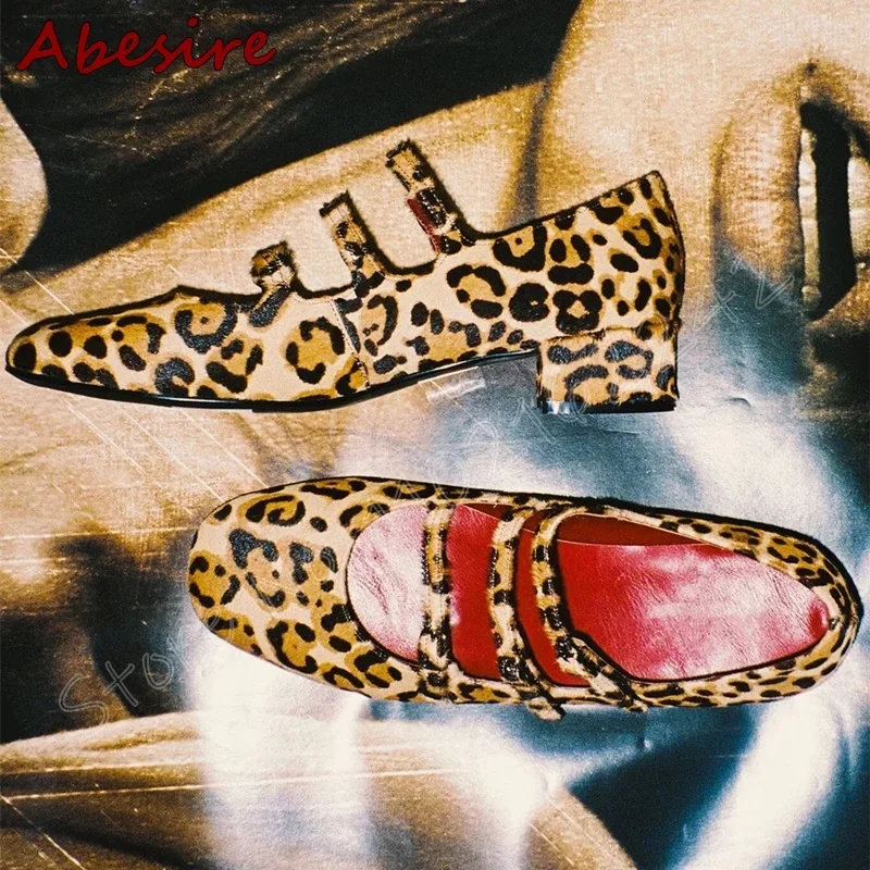 Spring New Leopard Mary Jane Shoes For Women Round Toe Thick Heel Buckle Strap Mules Elegant Casual Dress Pumps Gladiator 46
Spring New Leopard Mary Jane Shoes For Women Round Toe Thick Heel Buckle Strap Mules Elegant Casual Dress Pumps Gladiator 46