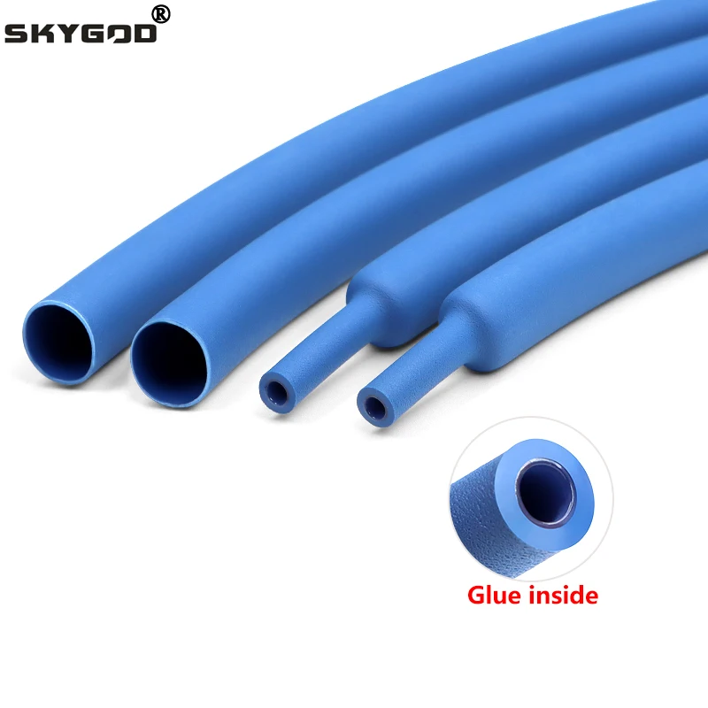 1~10m 3:1 Heat Shrink Tubing With Glue Diameter 1.6~39mm Blue Dual Wall Adhensive Polyolefin Sleeve Lined Wire Cable Protector
1~10m 3:1 Heat Shrink Tubing With Glue Diameter 1.6~39mm Blue Dual Wall Adhensive Polyolefin Sleeve Lined Wire Cable Protector