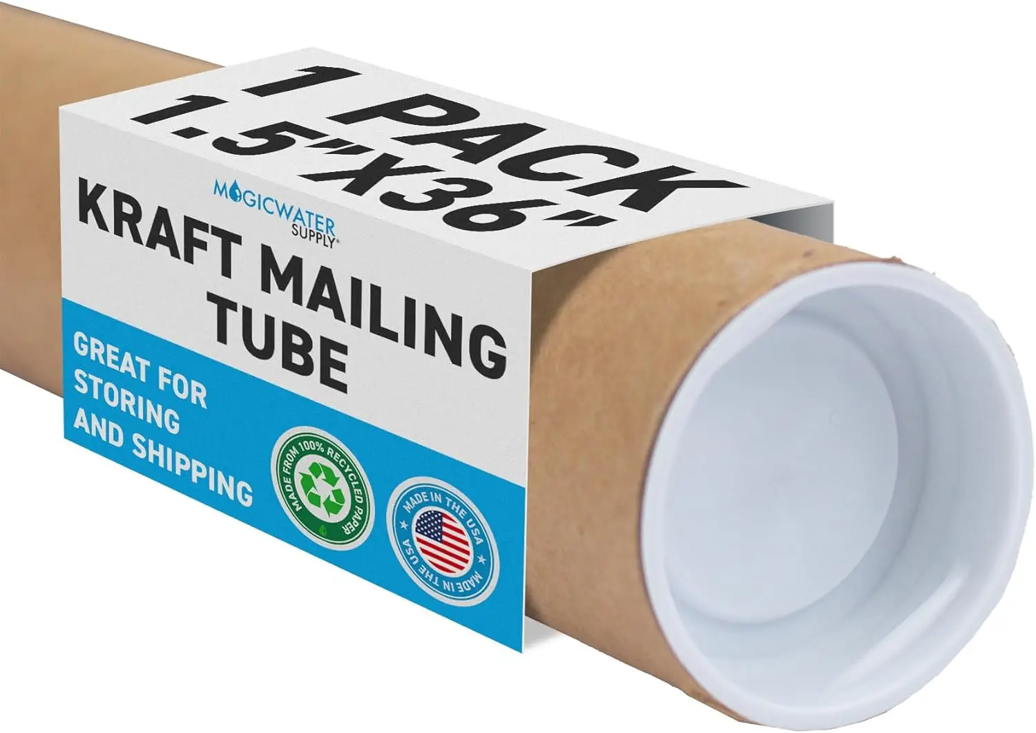 Kraft Mailing Tube 1.5x36 in - 1 Pack for Posters, Art & Documents
Kraft Mailing Tube 1.5x36 in - 1 Pack for Posters, Art & Documents