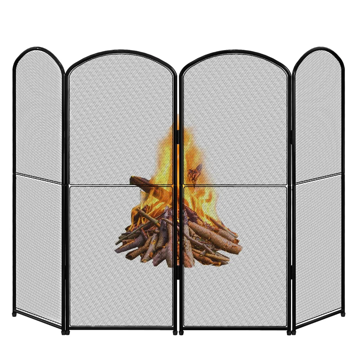 Indoor Fireplace Screen Stand for Bedroom, 4-Panel Foldable Decorative Fireplace Screen Fireplace Cover, Metal Fire Spark Guard
Indoor Fireplace Screen Stand for Bedroom, 4-Panel Foldable Decorative Fireplace Screen Fireplace Cover, Metal Fire Spark Guard
