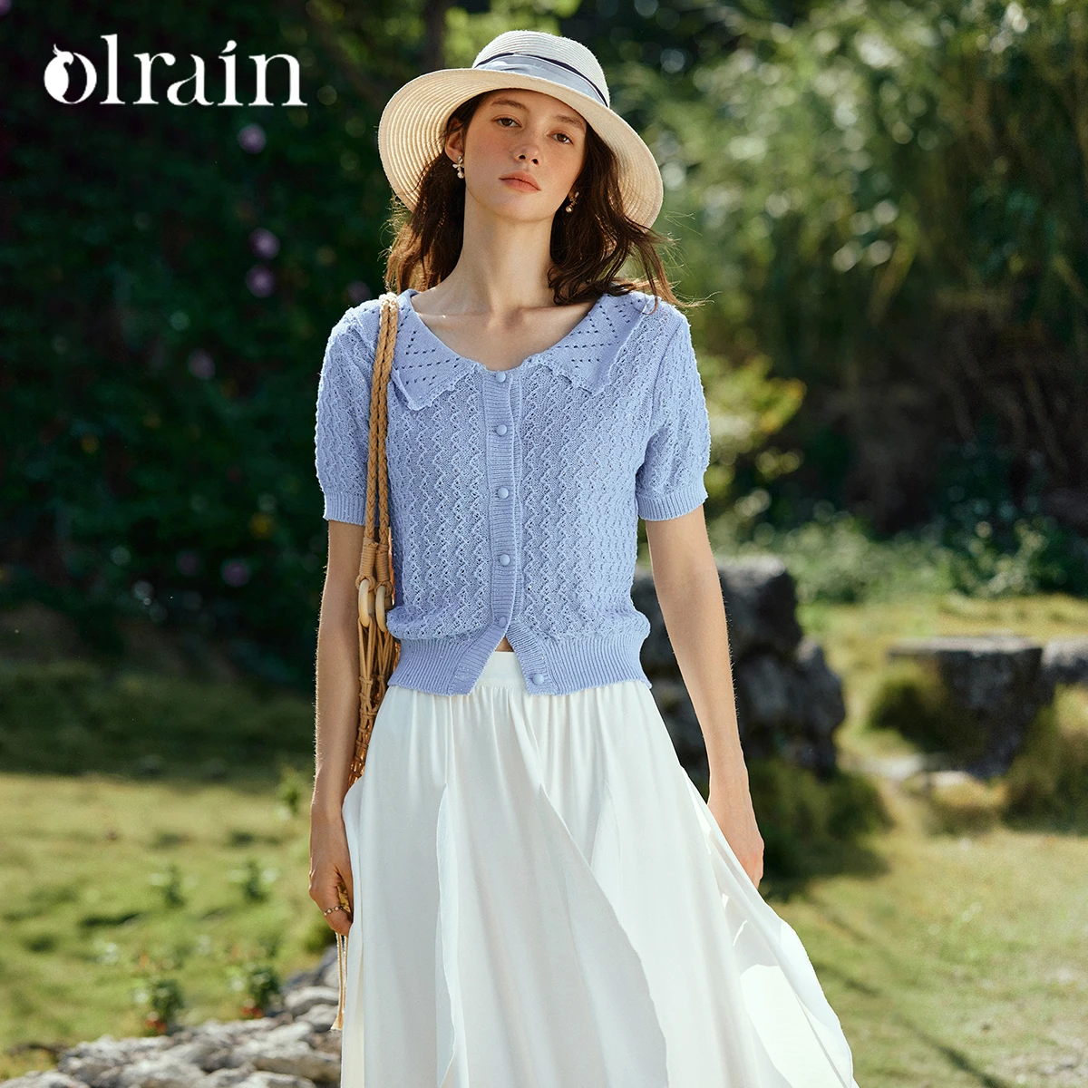 OLrain Women's Knit Cardigan Blue Hollow Out Lapel Short-Sleeved Knitwear 2026 New Summer French Casual Female Top O58XZ005389
OLrain Women's Knit Cardigan Blue Hollow Out Lapel Short-Sleeved Knitwear 2026 New Summer French Casual Female Top O58XZ005389