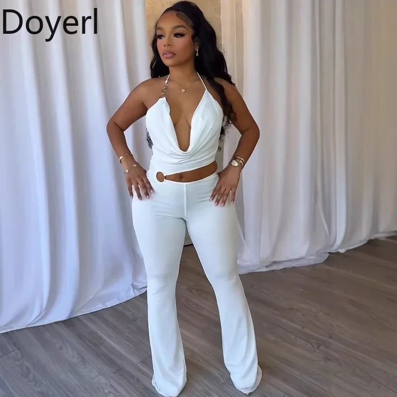 Doyerl Halter Deep V-neck Backless One Piece Jumpsuit Women Sexy Hollow Out Sleeveless Night Club Outfits Party Birthday Rompers
Doyerl Halter Deep V-neck Backless One Piece Jumpsuit Women Sexy Hollow Out Sleeveless Night Club Outfits Party Birthday Rompers