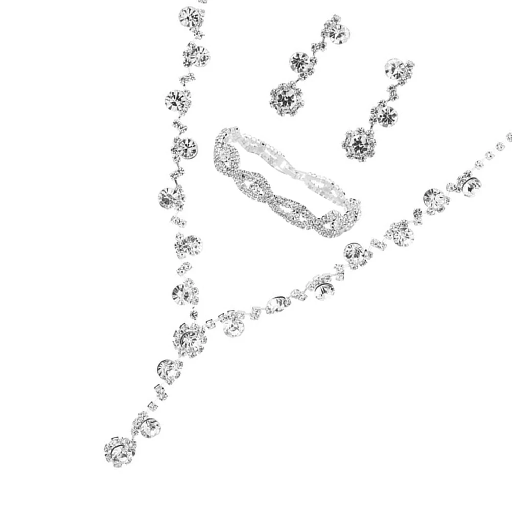 Fully Diamond Wedding Jewelry Rhinestone Bridal Festival Necklace Rhinestones Earring Bride Bracelet Prom Earrings
Fully Diamond Wedding Jewelry Rhinestone Bridal Festival Necklace Rhinestones Earring Bride Bracelet Prom Earrings