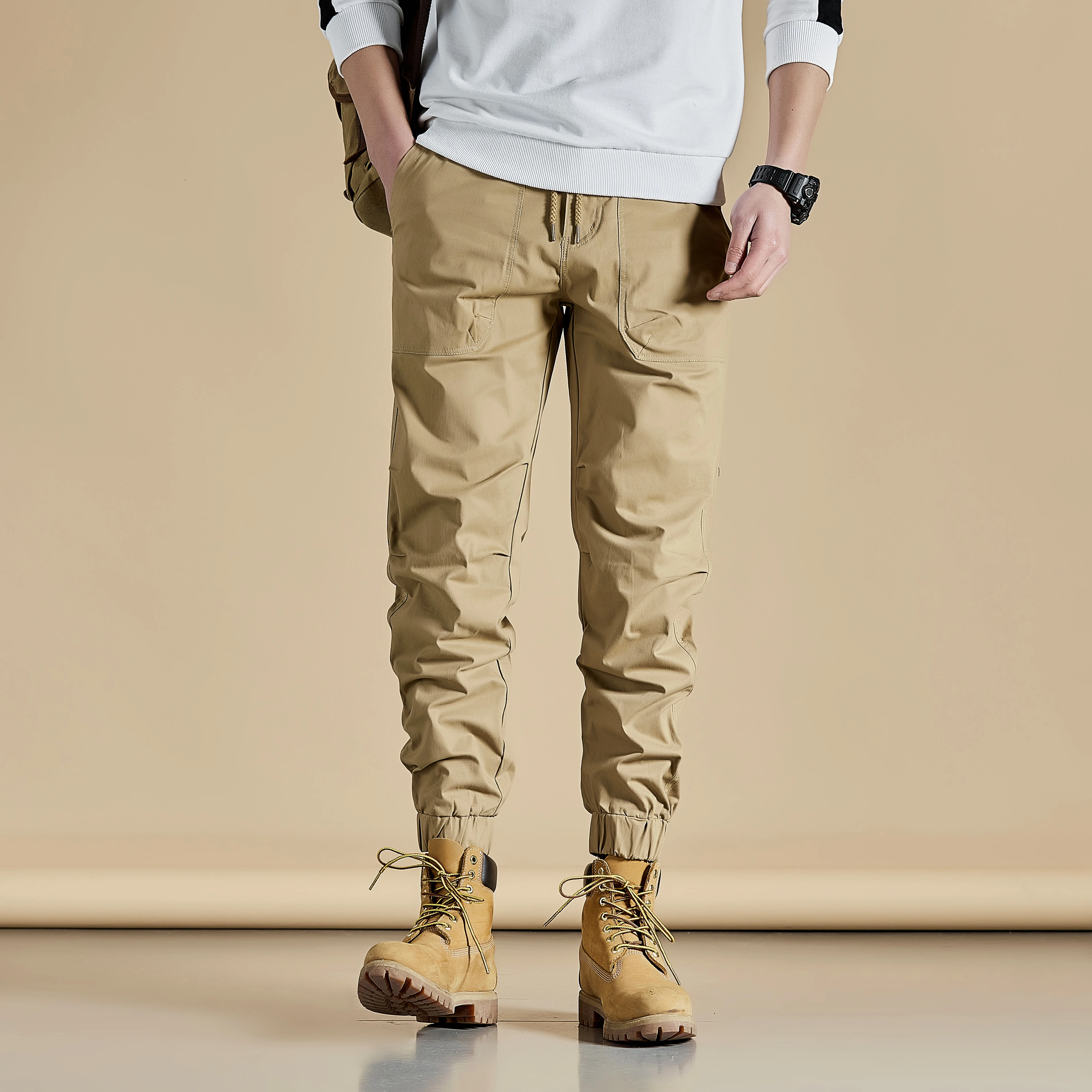 New Spring Men's Cotton Cargo Pants Clothing Autumn Casual Fashion Elastic Waist Mens Work Tactical Tracksuit Trousers Plus Size
New Spring Men's Cotton Cargo Pants Clothing Autumn Casual Fashion Elastic Waist Mens Work Tactical Tracksuit Trousers Plus Size