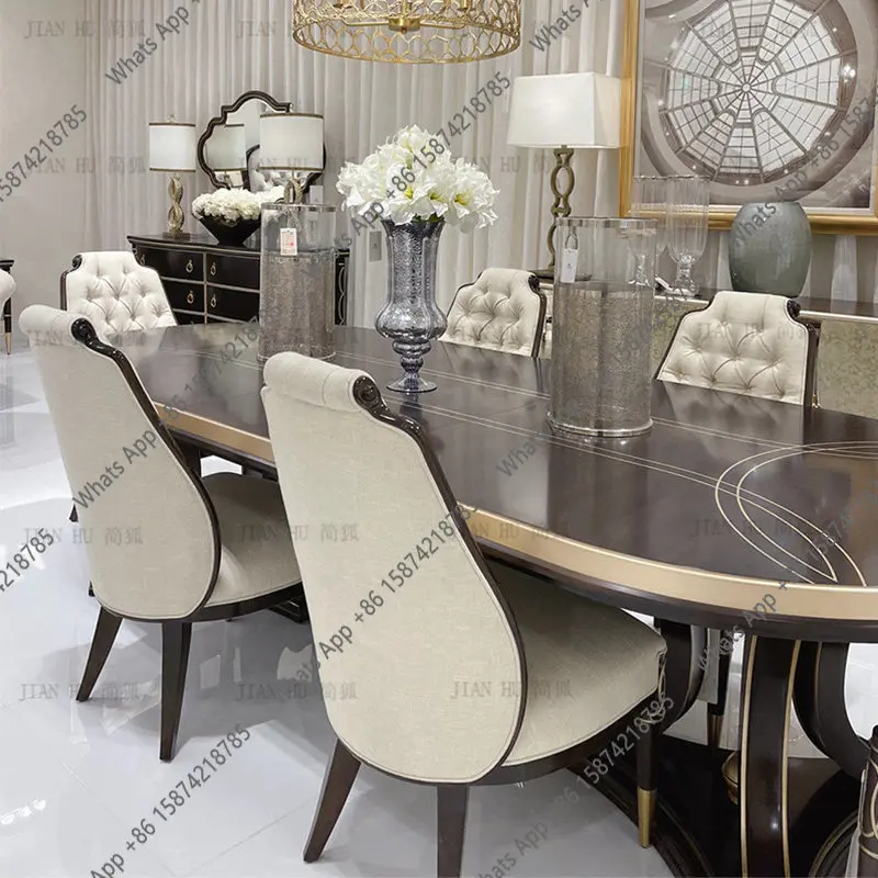 Rt French Light Luxury Solid Wood Dining Table Luxury High-end American Neoclassical Restaurant Oval Designer
Rt French Light Luxury Solid Wood Dining Table Luxury High-end American Neoclassical Restaurant Oval Designer