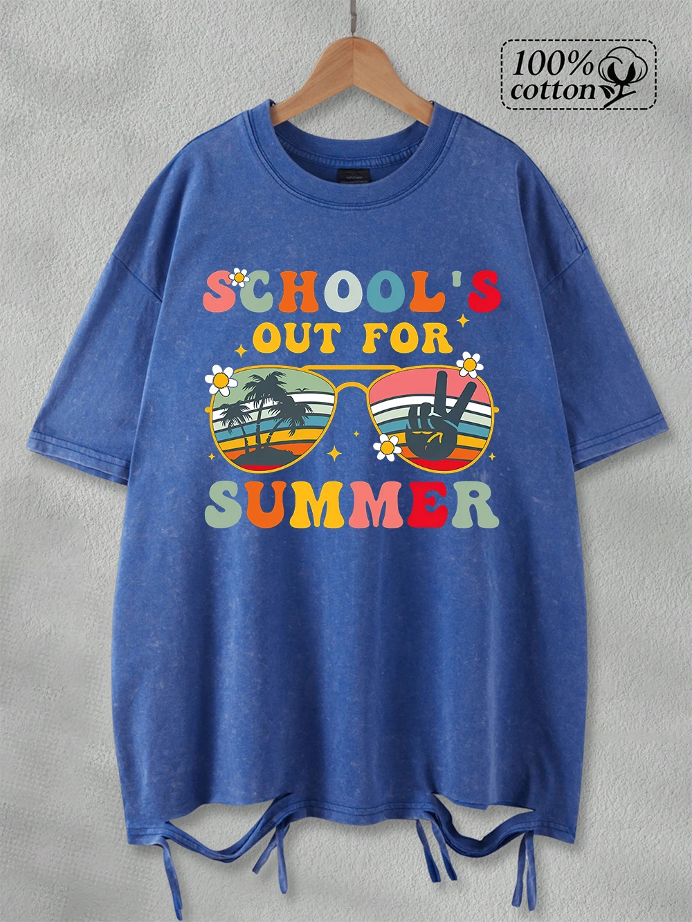 Oversized Washed T-Shirts Womens Cotton School'S Out For Summer Prints T Shirts Hip Hop Comfortable O-Neck Tops Vintage Clothes
Oversized Washed T-Shirts Womens Cotton School'S Out For Summer Prints T Shirts Hip Hop Comfortable O-Neck Tops Vintage Clothes