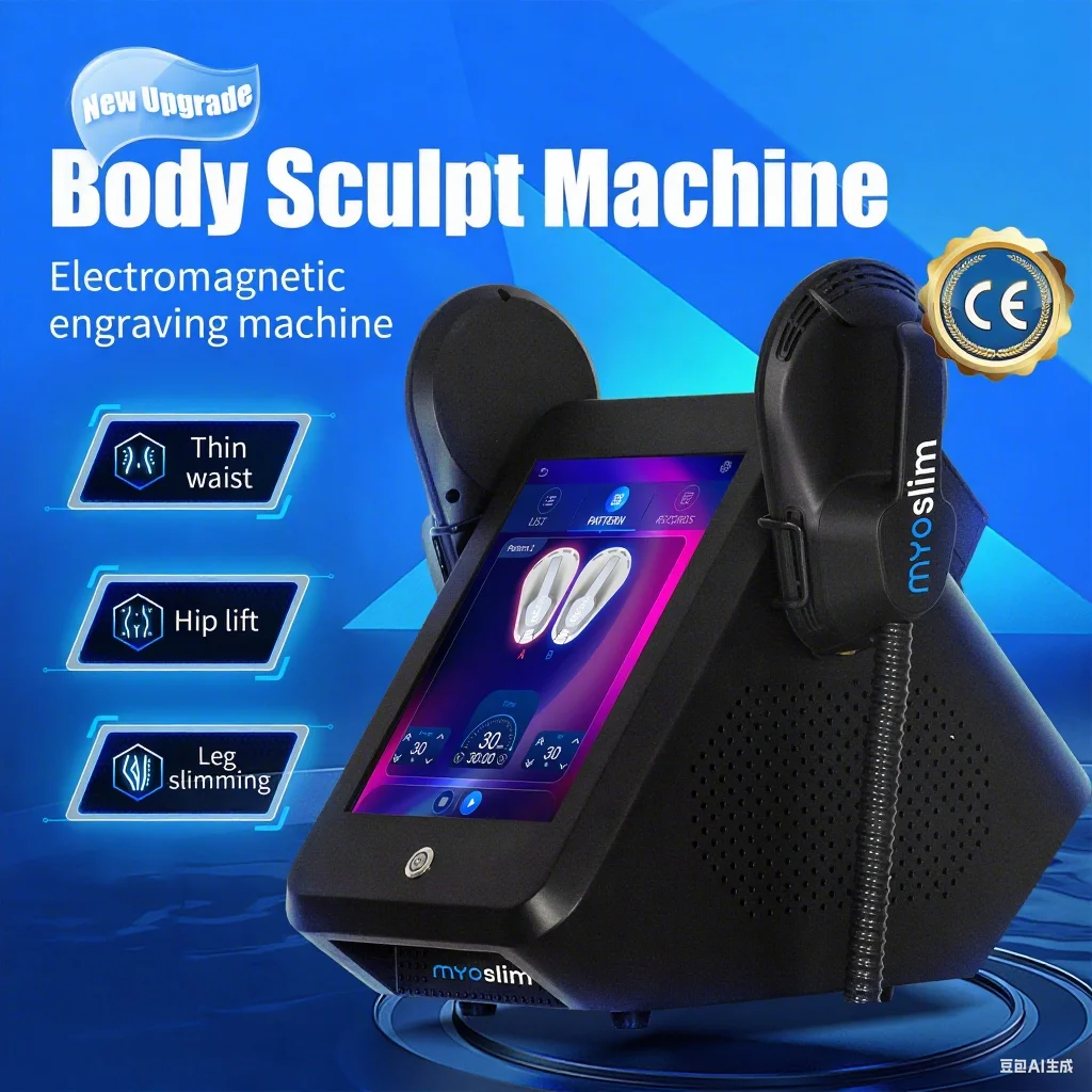 Myoslim Professional 2 handle RF Machine Body Sculpting Machine 2025 Portable Hiemt Ems Body Muscle Stimulator 
Myoslim Professional 2 handle RF Machine Body Sculpting Machine 2025 Portable Hiemt Ems Body Muscle Stimulator