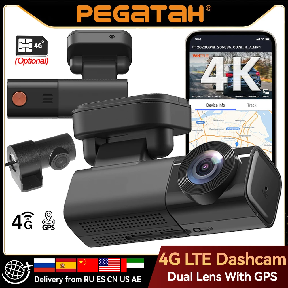 4G LTE Dashcam 4K Car Dvr Black Box Front & Rear View Car Camera Collision Warning GPS Tracking Human Detection Car Recorder
4G LTE Dashcam 4K Car Dvr Black Box Front & Rear View Car Camera Collision Warning GPS Tracking Human Detection Car Recorder