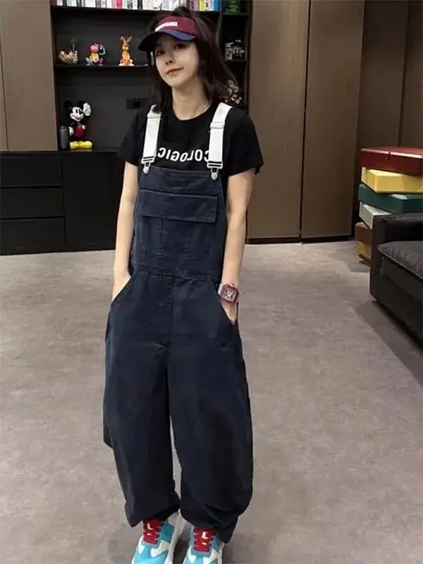 Korean Style Versatile Color Strap Long Pants Casual Loose Age-Defying Workwear Overalls Trendy High Waist Straight Leg
Korean Style Versatile Color Strap Long Pants Casual Loose Age-Defying Workwear Overalls Trendy High Waist Straight Leg