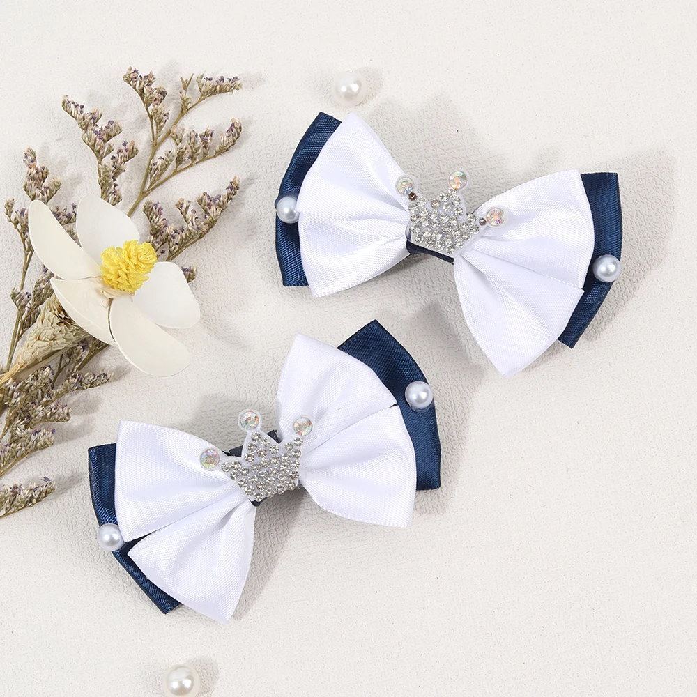 2Pcs Elegant Crown Bow Hair Clips Sweet Rhinestone Butterfly Pearls Hairpins For Girls Children Daily Headwear Hair Accessories
2Pcs Elegant Crown Bow Hair Clips Sweet Rhinestone Butterfly Pearls Hairpins For Girls Children Daily Headwear Hair Accessories