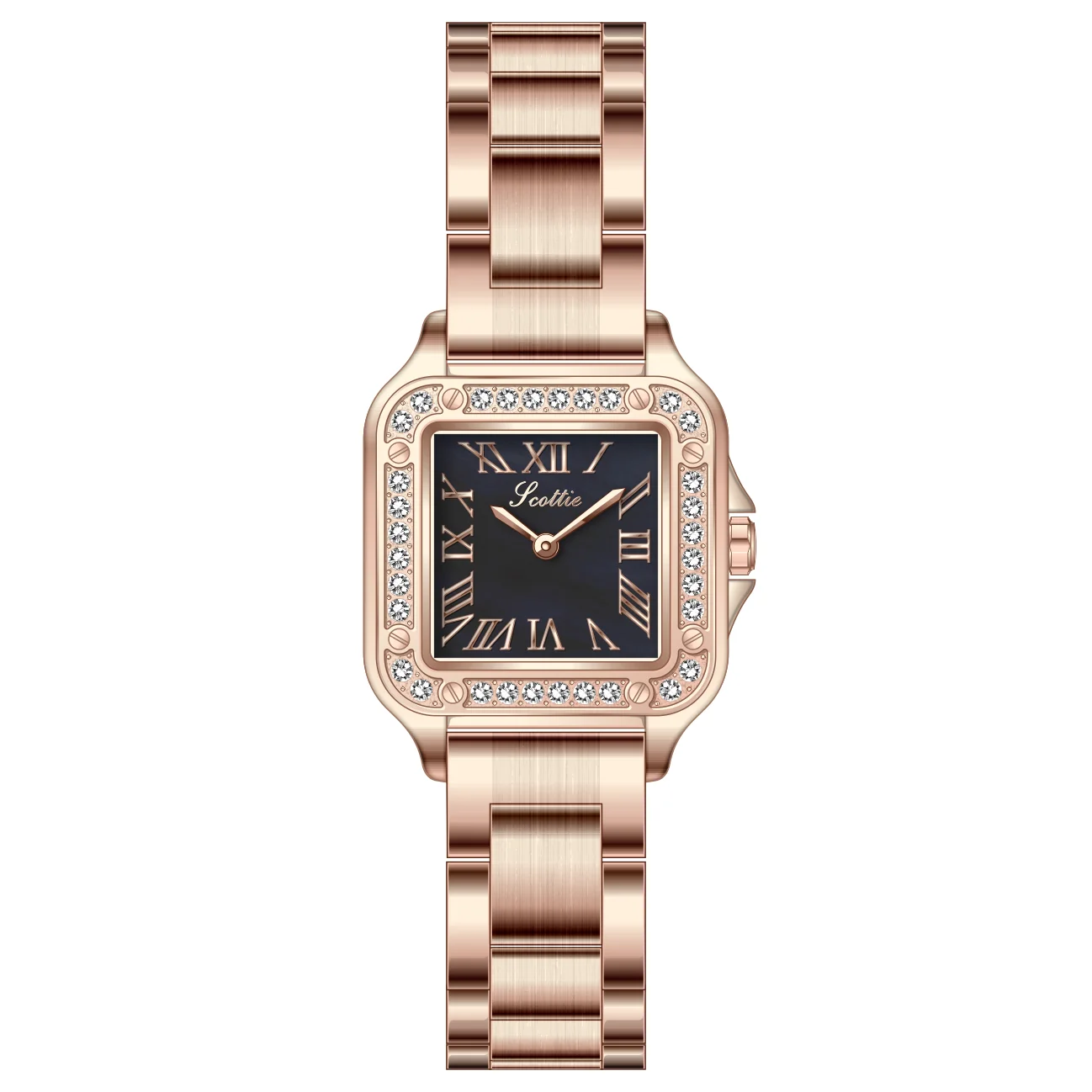 Women's watch Square beautiful diamond set vintage simple elegant vintage strap
Women's watch Square beautiful diamond set vintage simple elegant vintage strap