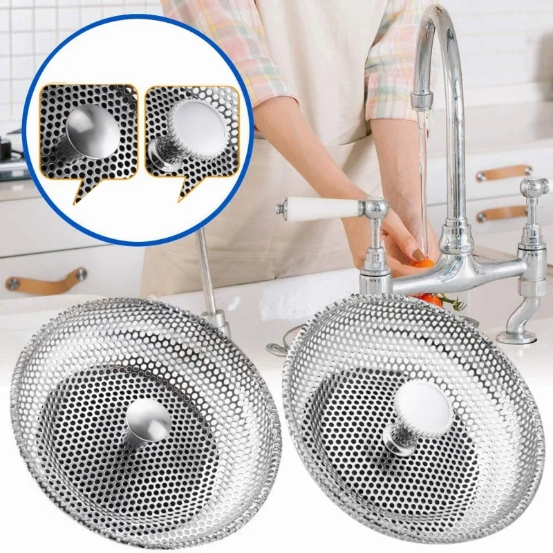 Waste Plug Sink Strainer Stainless Steel Basin Drain Filter Shower Floor Sewer Mesh Hair Catcher Kitchen Bathroom Accessories
Waste Plug Sink Strainer Stainless Steel Basin Drain Filter Shower Floor Sewer Mesh Hair Catcher Kitchen Bathroom Accessories