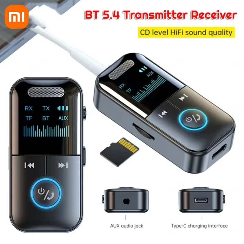 Xiaomi Bluetooth 5.4 Aux Adapter Audio Receiver Transmitter 3.5mm LED Display for Car/Home Stereo/Wired Headphones/Speaker/TV
Xiaomi Bluetooth 5.4 Aux Adapter Audio Receiver Transmitter 3.5mm LED Display for Car/Home Stereo/Wired Headphones/Speaker/TV
