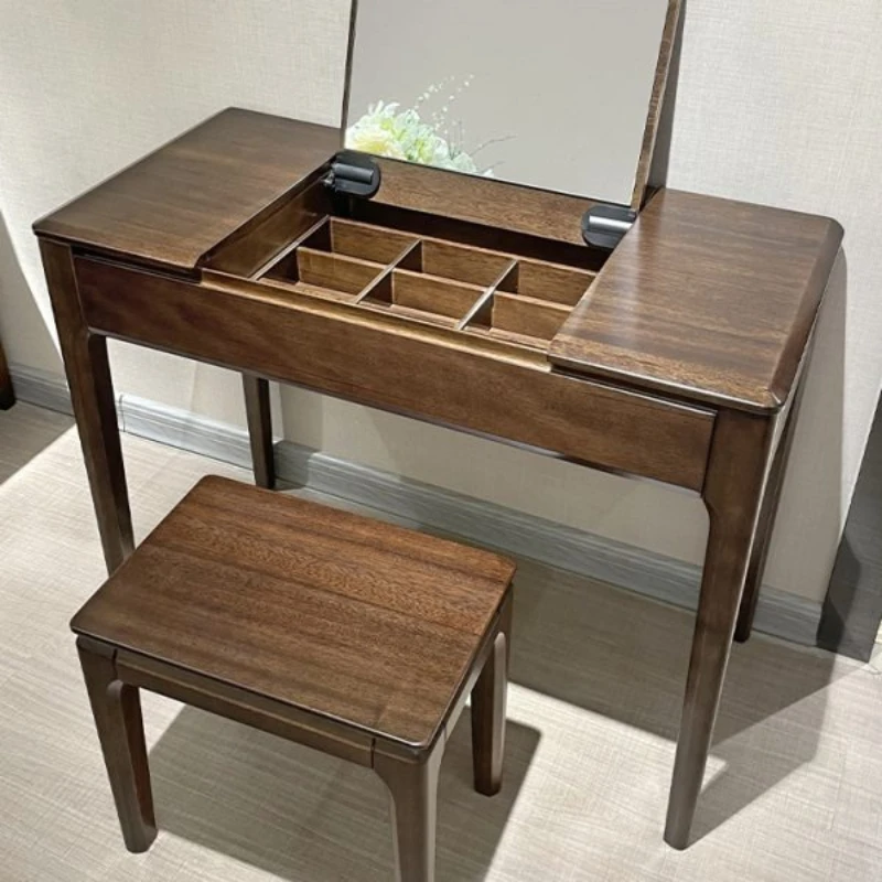 Makeup table walnut, modern minimalist all solid wood, flip dresser
Makeup table walnut, modern minimalist all solid wood, flip dresser