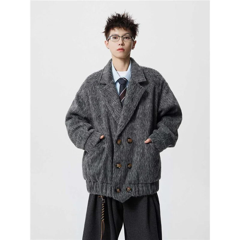 Korean High-End Men's Woolen Jaet Coat Loose Retro Briti Sle Cotton Lined Long Coat Sli Haome Autumn Winter New ...
Korean High-End Men's Woolen Jaet Coat Loose Retro Briti Sle Cotton Lined Long Coat Sli Haome Autumn Winter New ...