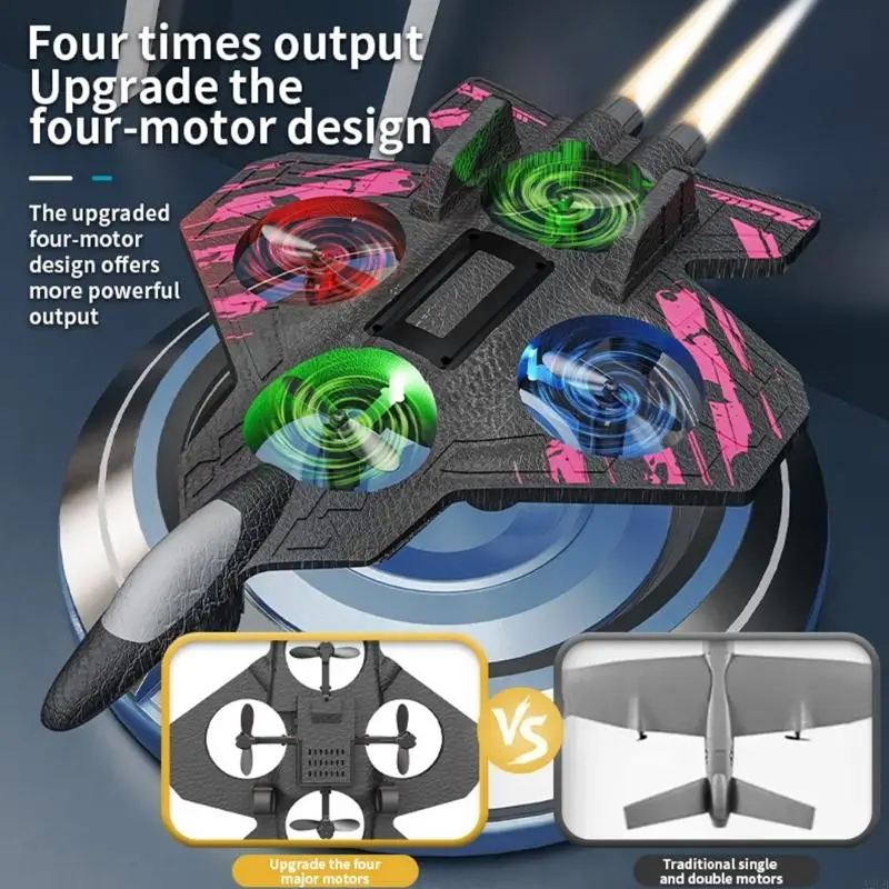 360 Degree Stunt Remote Control Plane with LED Lights Strong EPP Foam Crash Resistant Toy for Exciting Aerial Shows A2UB
360 Degree Stunt Remote Control Plane with LED Lights Strong EPP Foam Crash Resistant Toy for Exciting Aerial Shows A2UB