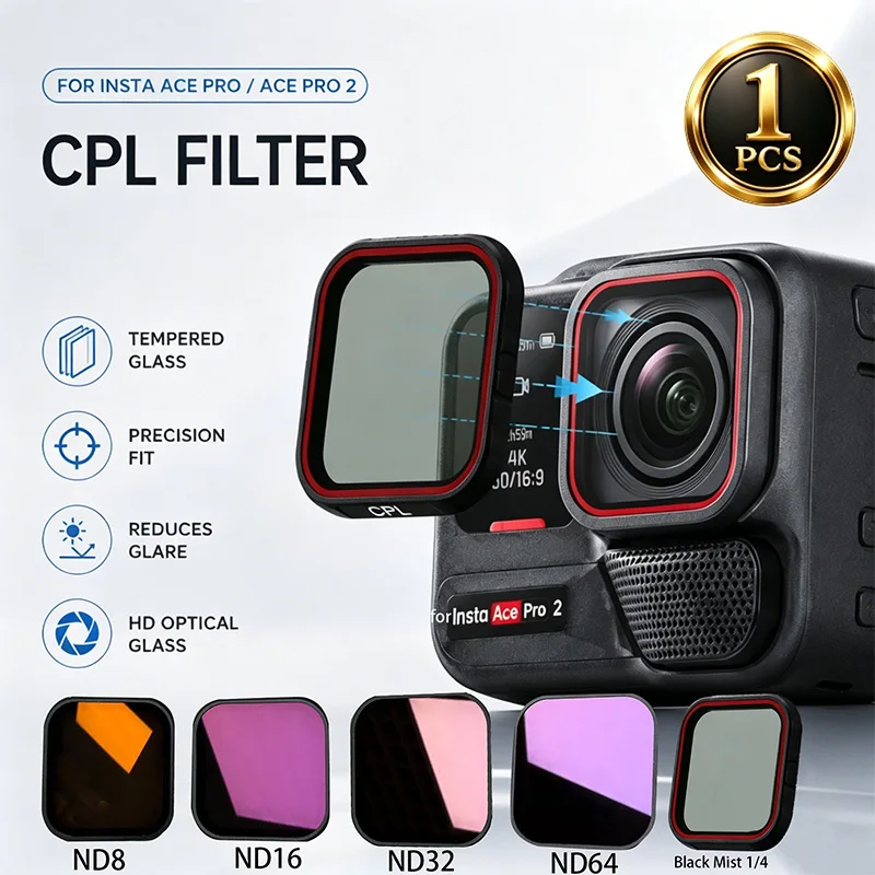 For Ace Pro 2 Filter ND8/16/32/64 CPL Camera Filter Polarizing Lens Filter For Ace Pro 2 Camera Accessories
For Ace Pro 2 Filter ND8/16/32/64 CPL Camera Filter Polarizing Lens Filter For Ace Pro 2 Camera Accessories