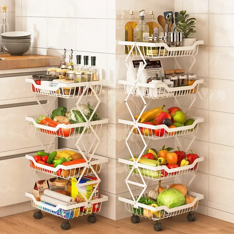 Kitchen rack floor folding vegetable rack multi-layer vegetable and fruit basket kitchen supplies storage rack
Kitchen rack floor folding vegetable rack multi-layer vegetable and fruit basket kitchen supplies storage rack