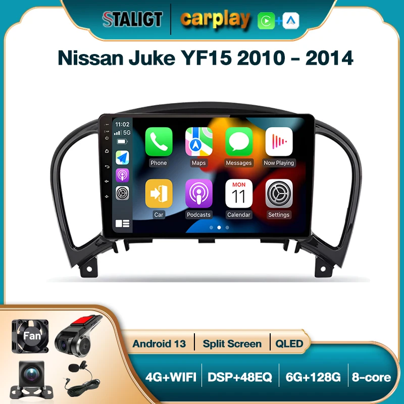 Android 13 Carplay автомобильный радиоприемник беспроводной Android авто стерео мультимедиа автомобильный для Nissan Juke YF15 2010 2011 2012 2013 2014
Android 13 Carplay автомобильный радиоприемник беспроводной Android авто стерео мультимедиа автомобильный для Nissan Juke YF15 2010 2011 2012 2013 2014