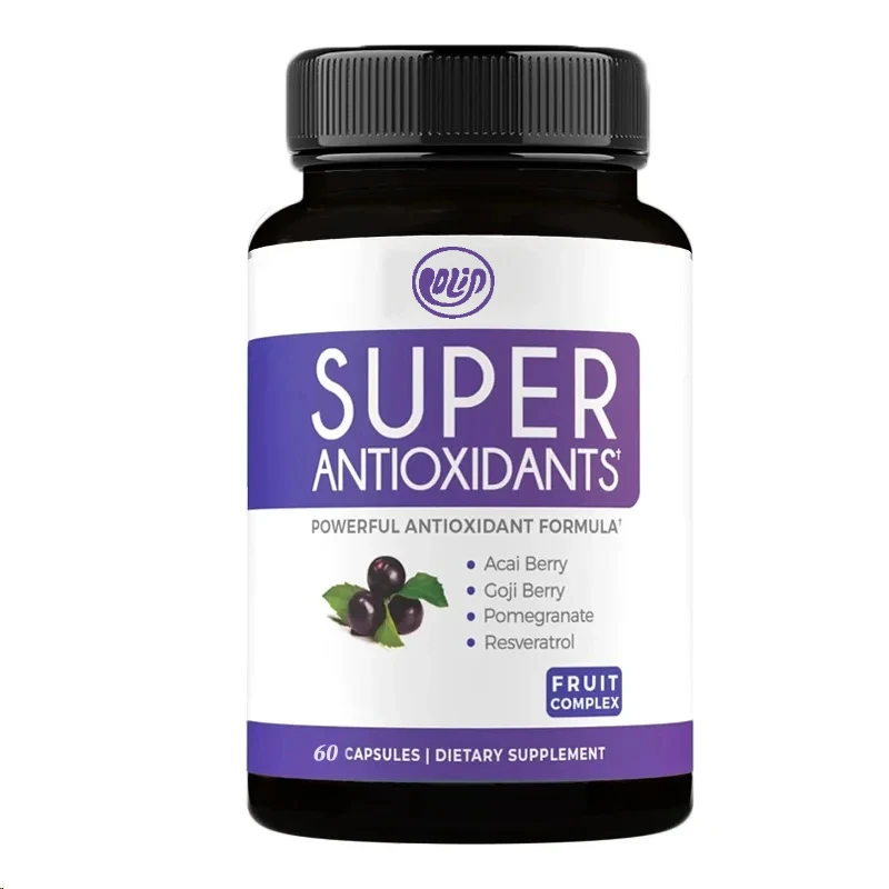 Super Antioxidant Supplement - Powerful Mix of 60 Capsules of Raspberry, Goji Berry, Pomegranate, and Trans Resveratrol
Super Antioxidant Supplement - Powerful Mix of 60 Capsules of Raspberry, Goji Berry, Pomegranate, and Trans Resveratrol