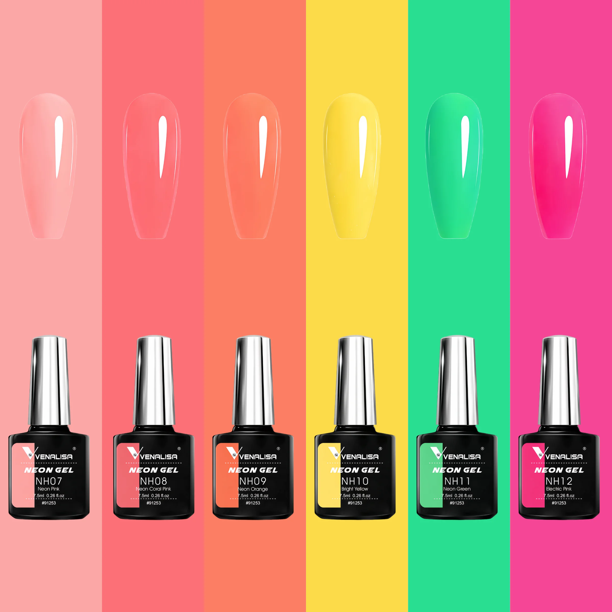 VENALISA NEW 7.5ml Neon Summer Nail Gel Polish Color Nail Lacquer SoakOff UV LED Colorful Long Lasting CANNI Nail Varnish Polish
VENALISA NEW 7.5ml Neon Summer Nail Gel Polish Color Nail Lacquer SoakOff UV LED Colorful Long Lasting CANNI Nail Varnish Polish