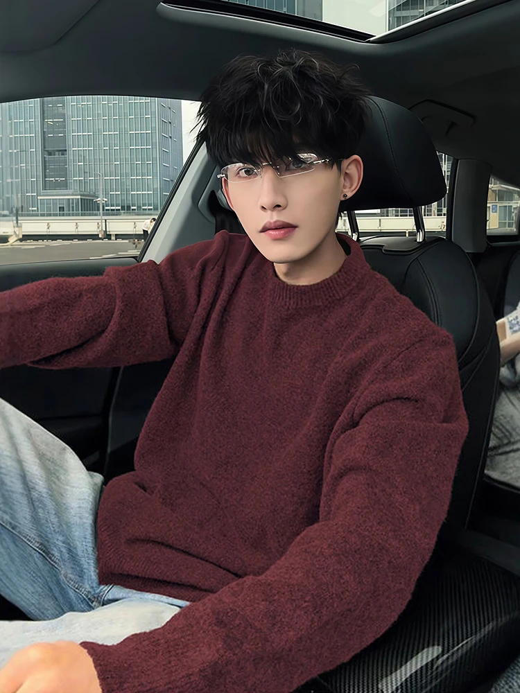 Cleanfit Men's round Ne Knit Sweater Thiened Autumn Winter Faionable Inner Wear Wine Red Color Comfortable Loose Fit Sle
Cleanfit Men's round Ne Knit Sweater Thiened Autumn Winter Faionable Inner Wear Wine Red Color Comfortable Loose Fit Sle