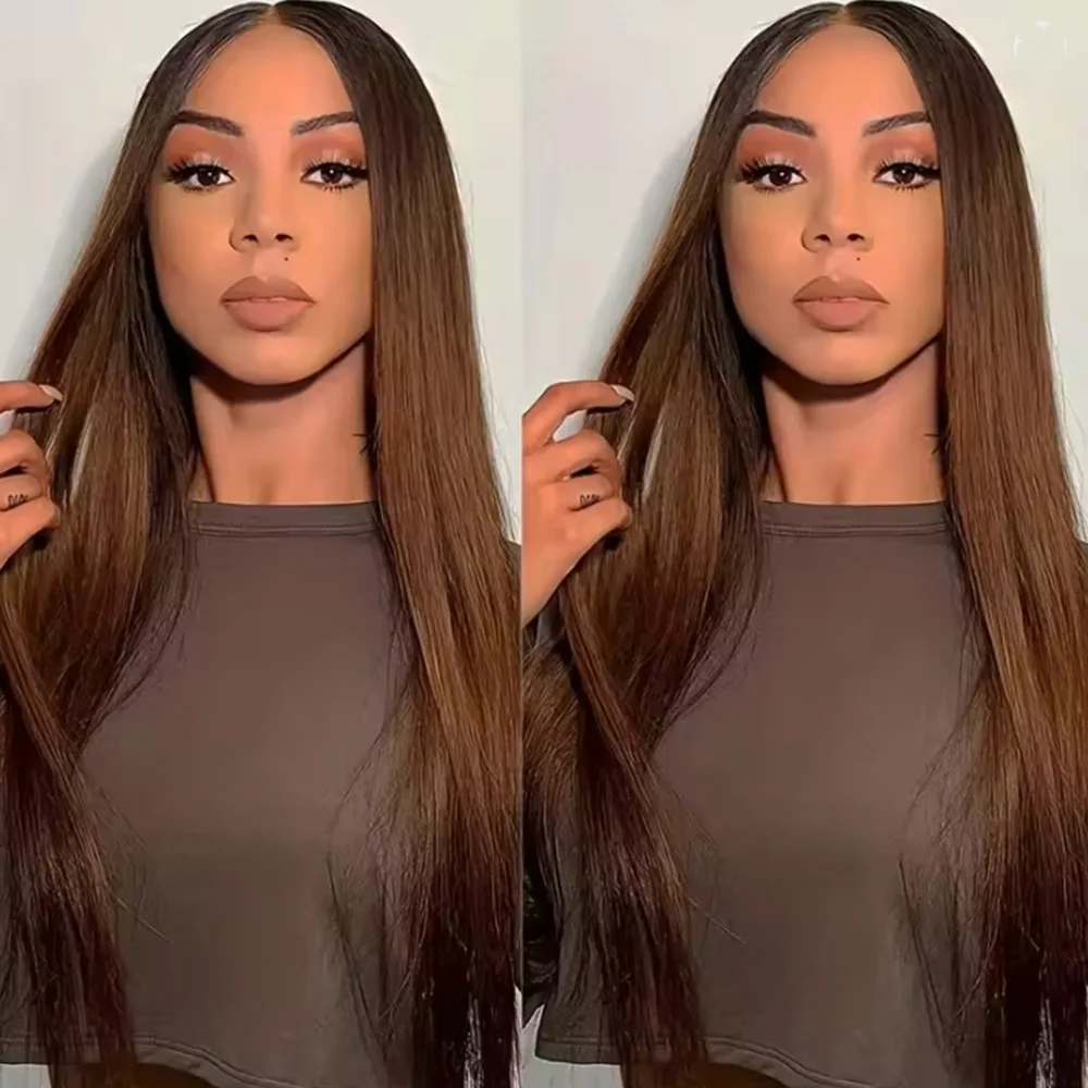 Chocolate Brown Lace Front Wig Brazilian 220 Density Straight 13x4 13x6 HD Transparent Lace Frontal Human Hair Wigs for Women
Chocolate Brown Lace Front Wig Brazilian 220 Density Straight 13x4 13x6 HD Transparent Lace Frontal Human Hair Wigs for Women
